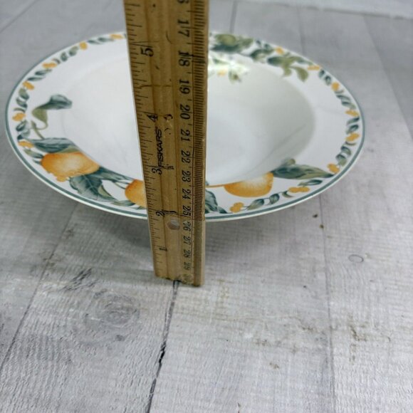 Vintage Julie Pople Avon COUNTRY FRUIT  Porcelain Large Rim Soup Bowls Set of 4 - Picture 12 of 16